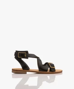 Zadig & Voltaire Cecilia Caprese Leren Sandalen - Zwart
