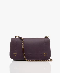 Jérôme Dreyfuss Jerome Dreyfuss Bobi Schouder/Cross-Body Tas In Geitenleer - Noircie Violet