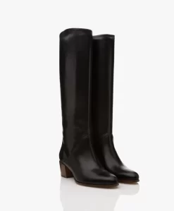 Vanessa Bruno Hoge Leren Laarzen - Zwart -Kleding Series Winkel 0d614102 1aff 42fa 9dfd e291b04a11f2 05 scaled