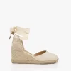 Castañer Carina 7Cm Canvas Sleehak Espadrilles - Ivoor