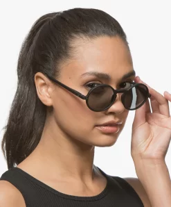 Izipizi Sun #G Zonnebril - Zwart/Grijze Glazen -Kleding Series Winkel 180424 izipizi sun g zonnebril rond montuur zwartgrijze glazen 03