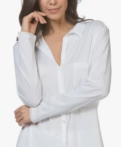 Hanro Cotton Deluxe Jersey Boyfriend Pyjamashirt - Wit -Kleding Series Winkel 181220 HANRO Cotton Deluxe Jersey Pyjamabroek Wit 37