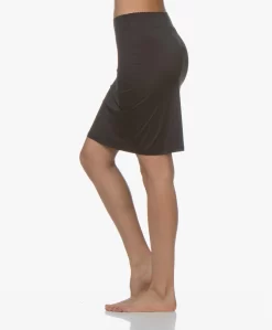 Hanro Satin Deluxe Onderrok - Zwart -Kleding Series Winkel 181220 HANRO Satin Deluxe Onderrok Zwart 54 scaled