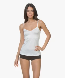Hanro Satin Deluxe Spaghetti Top - Off-White