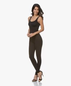 Hanro Cotton Seamless Tanktop - Zwart -Kleding Series Winkel 190404 Joseph Gabardine Stretch Legging Zwart 666