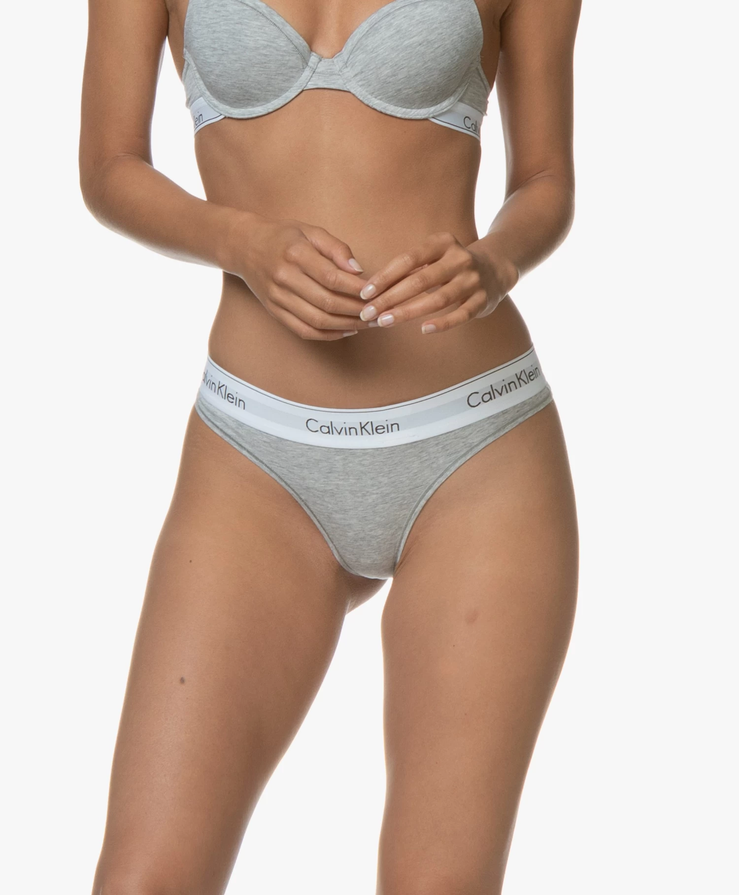 Calvin Klein Modern Cotton String - Grijs 12 Calvin Klein Modern Cotton String - Grijs - Afbeelding 12