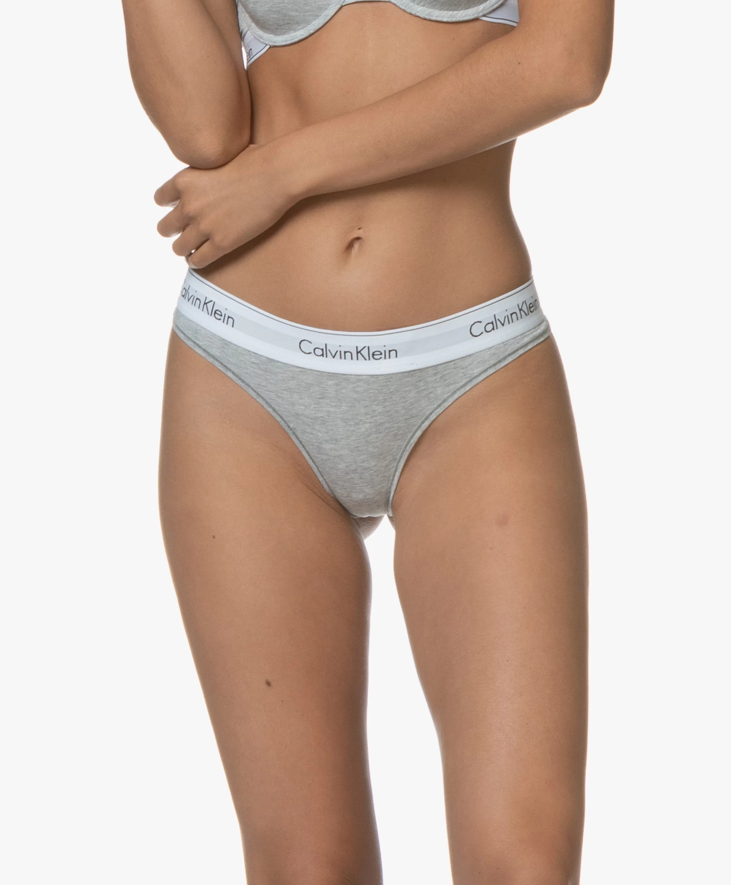 Calvin Klein Modern Cotton String - Grijs 9 Calvin Klein Modern Cotton String - Grijs - Afbeelding 9