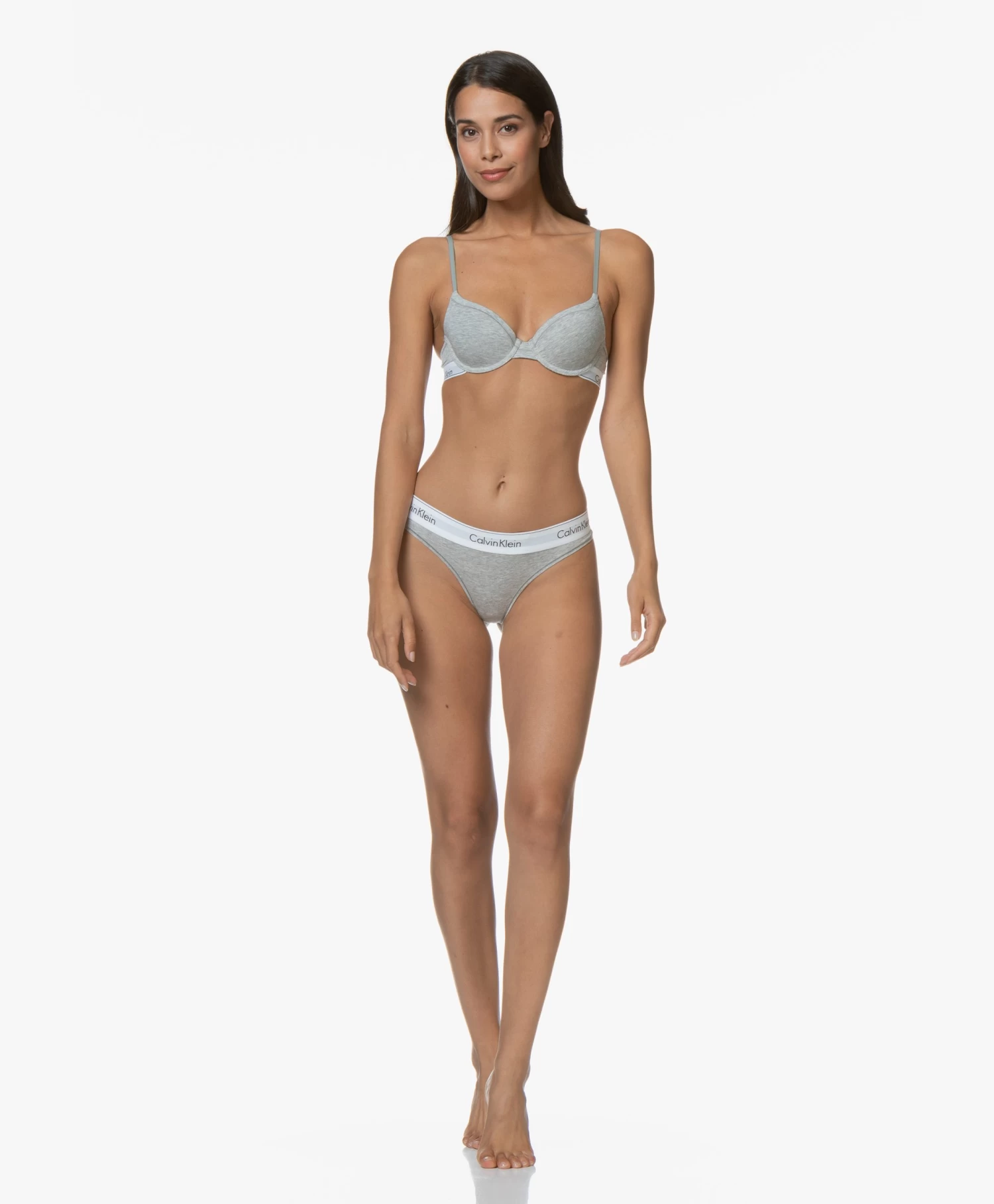 Calvin Klein Modern Cotton String - Grijs 8 Calvin Klein Modern Cotton String - Grijs - Afbeelding 8