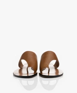 Atp Atelier Rosa Gestructureerde Leren Slippers - Bruin -Kleding Series Winkel 191114 ATP Atelier Rosa Printed Watersnake Brown 04 scaled