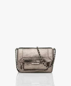 Jérôme Dreyfuss Jerome Dreyfuss Lulu S Leren Schouder/Cross-Body Tas - Lamé Champagne