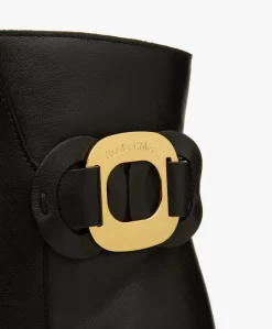 See By Chloé Chany Leren Enkellaarzen - Zwart/Goud -Kleding Series Winkel 1cb60c30 9797 4b93 8df1 caa1920f19a1 03 scaled