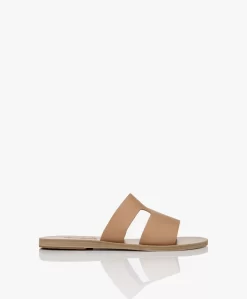 Ancient Greek Sandals Apteros Leren Slippers - Natural