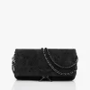 Zadig & Voltaire Rock Leo Suède Schoudertas/Clutch - Zwart