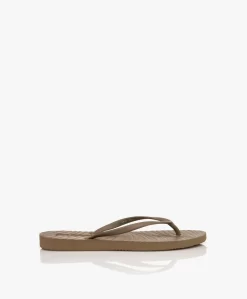 Sleepers Slim Teenslippers Van Natuurlijk Rubber - Zand