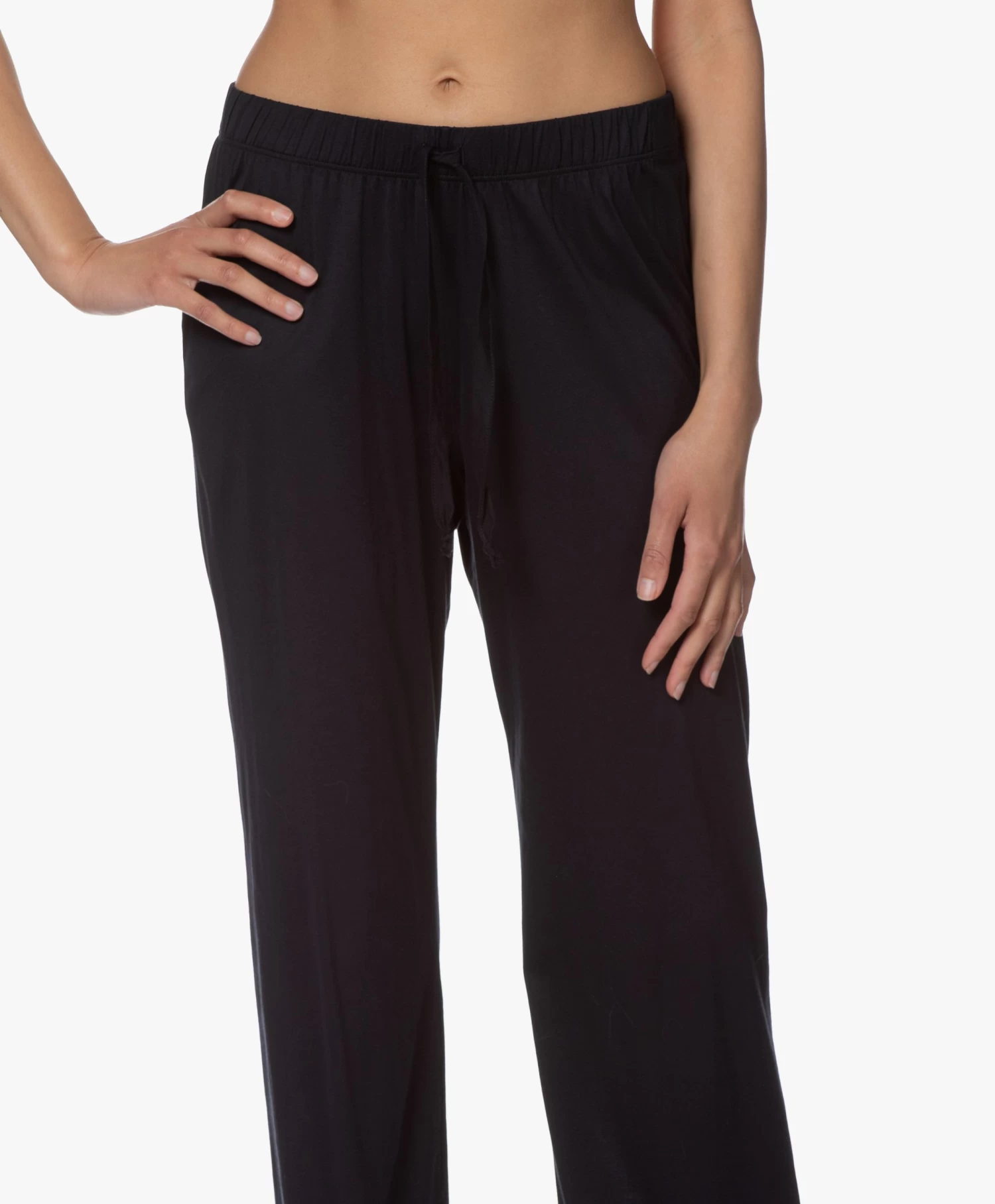 Hanro Cotton Deluxe Jersey Pyjamabroek - Zwart 10 Hanro Cotton Deluxe Jersey Pyjamabroek - Zwart - Afbeelding 10