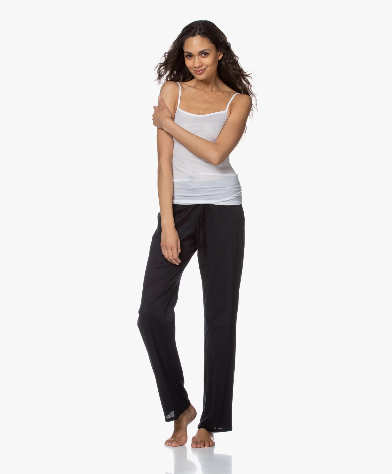 Hanro Cotton Deluxe Jersey Pyjamabroek - Zwart 6 Hanro Cotton Deluxe Jersey Pyjamabroek - Zwart - Afbeelding 6