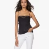 Hanro Katoenen Moments Spaghetti Top - Zwart