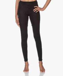 Hanro Wol-Zijde Jersey Legging - Zwart