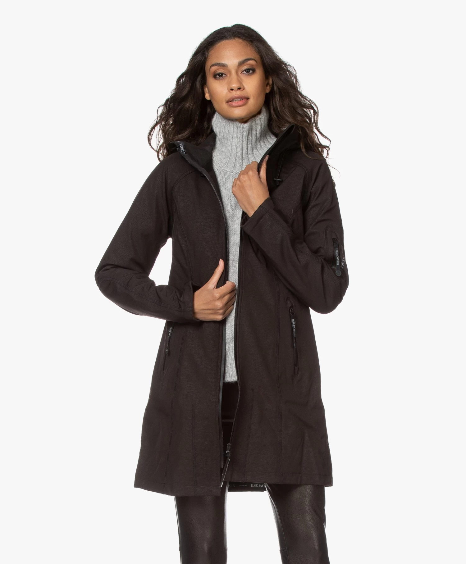 Ilse Jacobsen Rain37 Softshell Regenjas - Zwart 2 Ilse Jacobsen Rain37 Softshell Regenjas - Zwart - Afbeelding 2