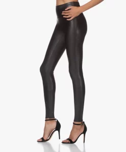 Spanx® Ready-To-Wow! Faux Leather Leggings - Zwart