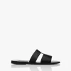 Ancient Greek Sandals Apteros Leren Slippers - Zwart