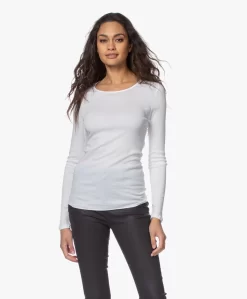 Hanro Naadloze Katoenen Longsleeve - Wit