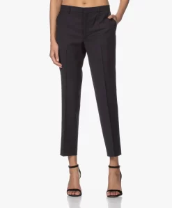 Filippa K Emma Cropped Cool Wool Pantalon - Donkerblauw