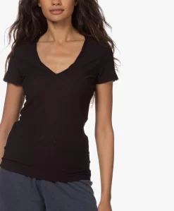 James Perse Slub Jersey V-Hals T-Shirt - Zwart -Kleding Series Winkel 210805 f4763aa6 07f9 4dba a4d9 914b9453cc3b scaled