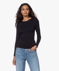 Filippa K Cotton Stretch Longsleeve - Navy