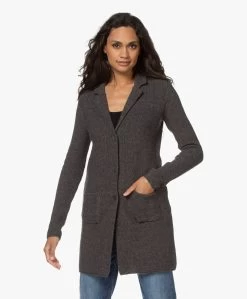 Belluna Seatle Lang Gebreid Blazervest - Antraciet Mêlee -Kleding Series Winkel 210810 fa18c240 a10e 4f9c b7bf 255071d64cd3