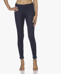 Hanro Wol-Zijdemix Legging - Intense Blue