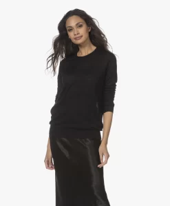 Joseph Cashair Cashmere Trui Met Ronde Hals - Zwart