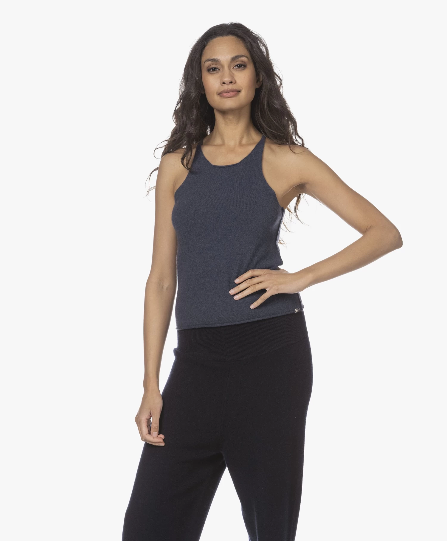 Extreme Cashmere N°221 Cashmeremix Tanktop - Denim 11 Extreme Cashmere N°221 Cashmeremix Tanktop - Denim - Afbeelding 11