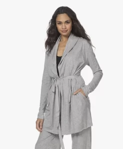 Skin Dubbellaagse Jersey Badjas - Grijs Mêlee