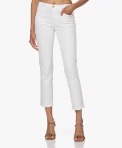 Frame Le High Straight Cropped Jeans - Wit