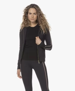 Deblon Sports Zoe Sweatvest Met Capuchon - Zwart/Taupe