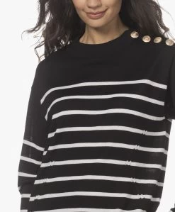 Plein Publique Le Marin Merino Gestreepte Trui Met Knopen - Zwart/Ivoor 19 Plein Publique Le Marin Merino Gestreepte Trui Met Knopen - Zwart/Ivoor -Kleding Series Winkel 220111 0d9d6069 f797 4293 95de 671fb069a5bc