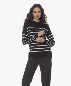 Plein Publique Le Marin Merino Gestreepte Trui Met Knopen - Zwart/Ivoor 15 Plein Publique Le Marin Merino Gestreepte Trui Met Knopen - Zwart/Ivoor -Kleding Series Winkel 220111 76a255cb 8750 4f17 ac3a 2975729a364f
