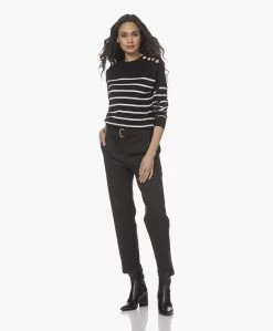 Plein Publique Le Marin Merino Gestreepte Trui Met Knopen - Zwart/Ivoor 18 Plein Publique Le Marin Merino Gestreepte Trui Met Knopen - Zwart/Ivoor -Kleding Series Winkel 220111 7e21b0aa 4519 46d7 9df1 1139d2c3f5f5