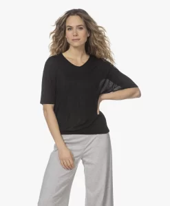 Sibin/Linnebjerg Cora Gebreid Viscose T-Shirt - Zwart -Kleding Series Winkel 220118 7cddbf02 1a58 401e a87d 2de654f12881 scaled
