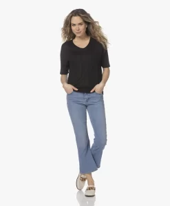 Sibin/Linnebjerg Cora Gebreid Viscose T-Shirt - Zwart -Kleding Series Winkel 220118 ab61b34e 4a7e 4c76 b904 8c8950e42d91 scaled