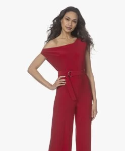 Norma Kamali Tech Jersey Drop Shoulder Jumpsuit - Rood -Kleding Series Winkel 220211 2c046223 2f71 486c 8bf1 d394b396d945