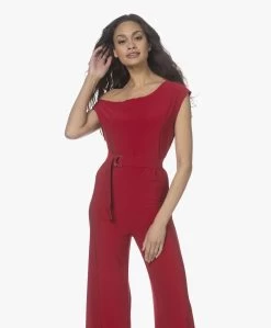 Norma Kamali Tech Jersey Drop Shoulder Jumpsuit - Rood -Kleding Series Winkel 220211 ada58d91 dfdb 4682 bbb8 68acf1f0043f