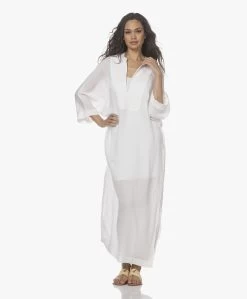 Su Paris Tao Viscosemix Seersucker Kaftan - Wit -Kleding Series Winkel 220407 20c83c2d d9e5 42be a328 feee45b33639