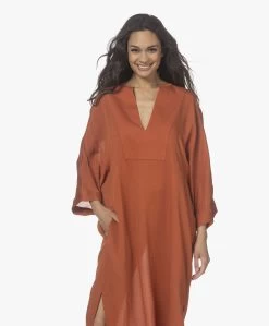 Su Paris Tao Viscose-Zijde Kaftan - Brick -Kleding Series Winkel 220408 37ab7652 478f 47d6 9ccf 04c48b295a12