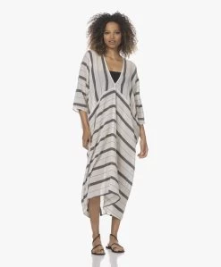 Su Paris Talia Voile Kaftan Met Jacquard Streepdessin - Zwart -Kleding Series Winkel 220414 40b4101c 1a32 40f8 99d5 39228e83b132