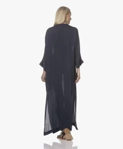 Su Paris Tao Viscose-Zijde Kaftan - Navy -Kleding Series Winkel 220420 738c060e 76a0 43ca b58c fdf4ef781118