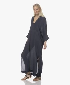 Su Paris Tao Viscose-Zijde Kaftan - Navy -Kleding Series Winkel 220420 fc67ab87 3595 4d56 aabb 56b875179844