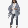 Manos Del Uruguay Merino Wolmix Poncho - Jeansblauw Mêlée
