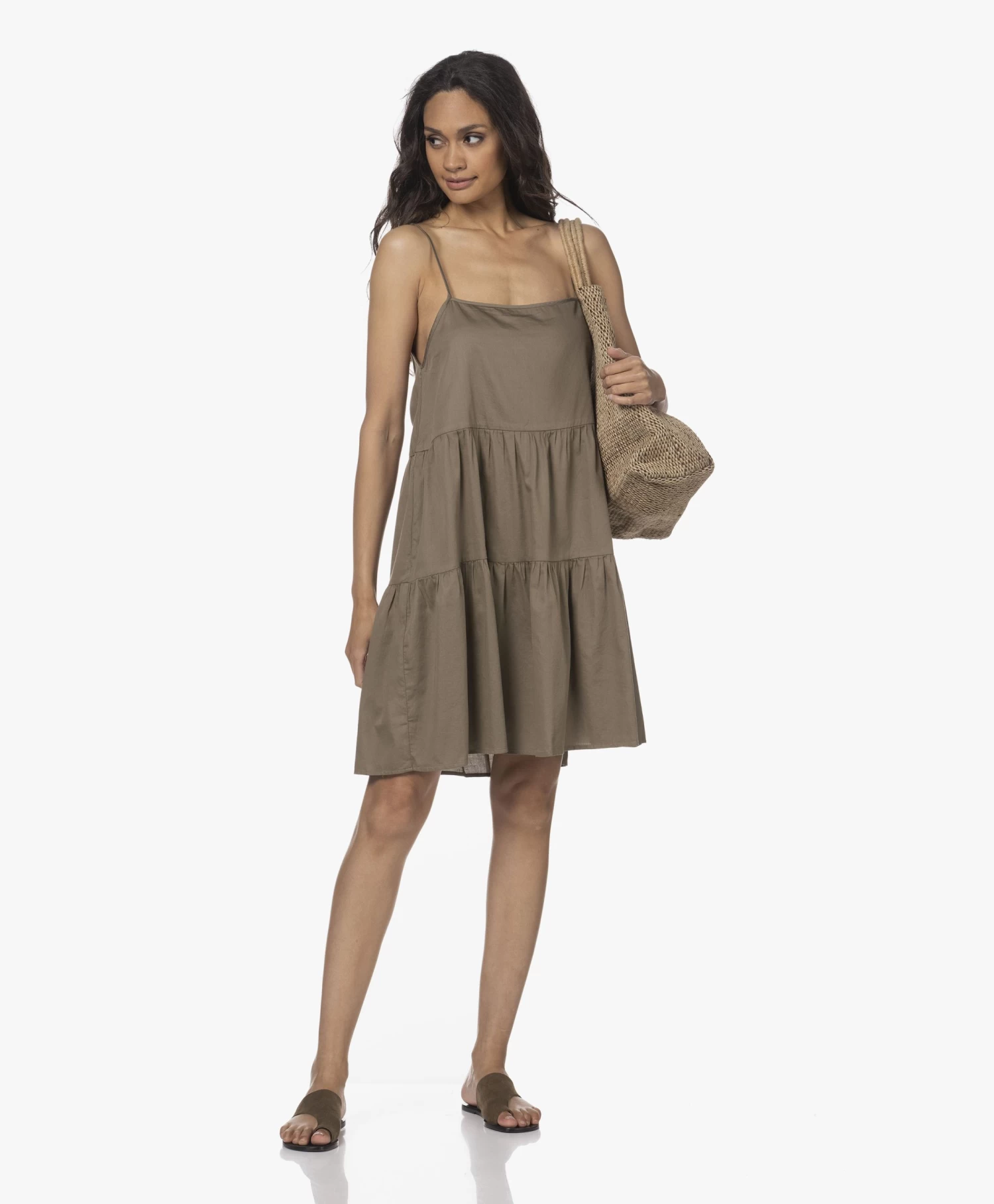 Atp Atelier Rosa Suède Leren Slippers - Kaki Bruin 9 Atp Atelier Rosa Suède Leren Slippers - Kaki Bruin - Afbeelding 9